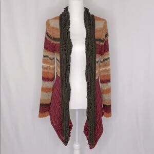 ETHYL Multi Color Acrylic Crochet Kimono Cardigan Size‎ Medium